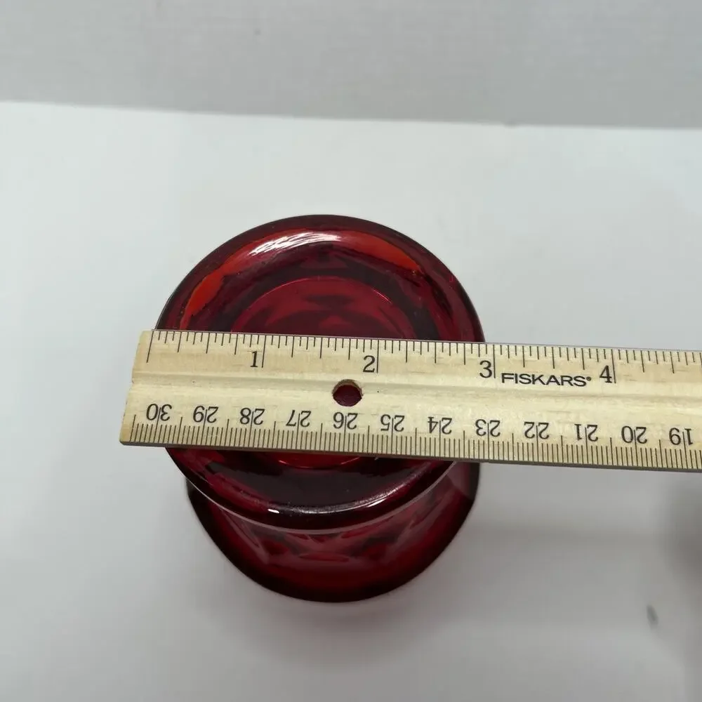 Vtg Viking Ruby Red Georgian Honeycomb Drinking Glass 5